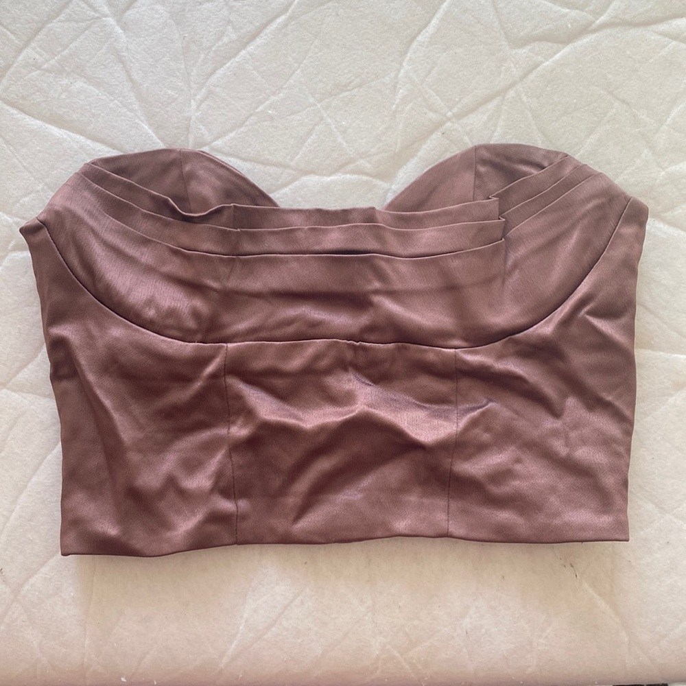 Bronze corset tube top